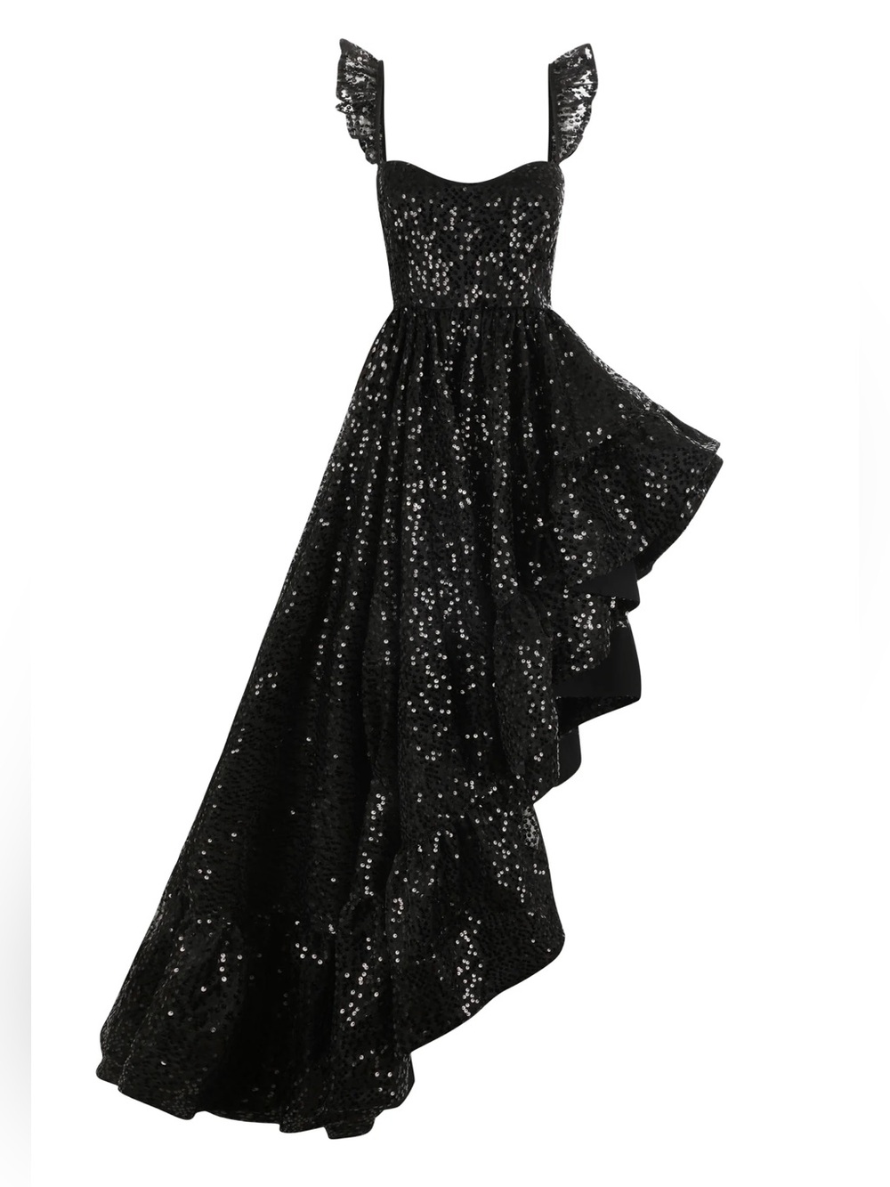 Selkie Oynx Black Sequin Legs For Days Dress